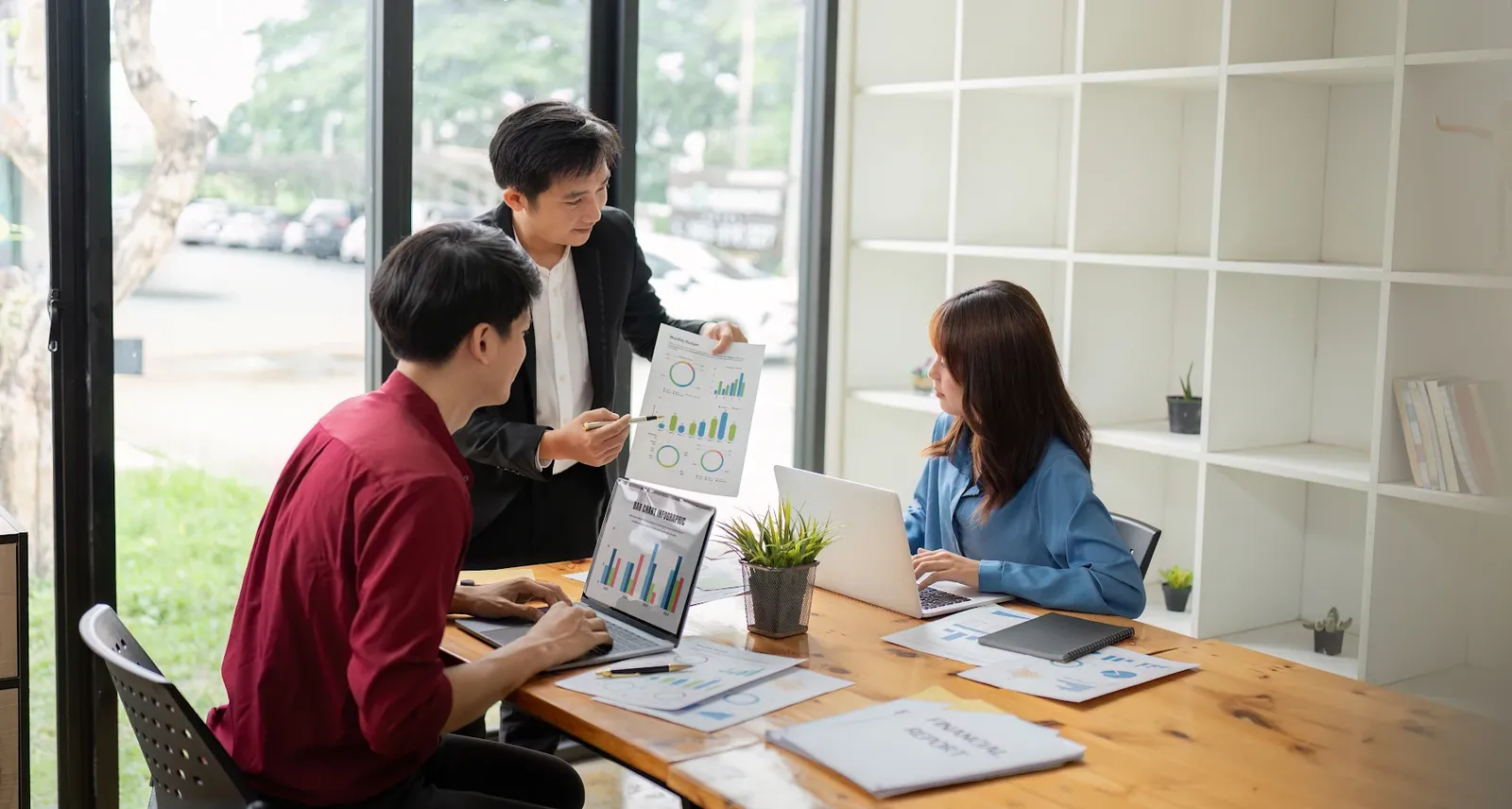 Recruitment team reviewing candidate documents